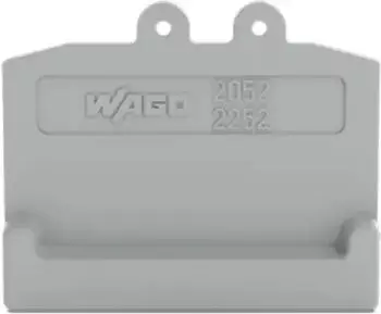 Wago Abschlussplatte grau (2052-391)