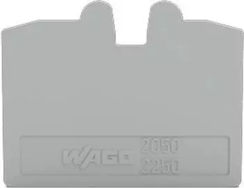 Wago Abschluss- und Zwischenplatte 1,1 mm dick grau (2050-1291)