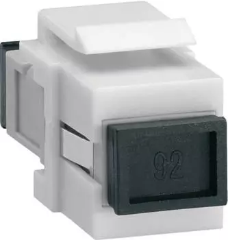 Hager Keystone Modul, univers, LWL, SC Buchse auf SC Buchse, SimPLEx, Multimode, wei&szlig; (VZ10LSC)