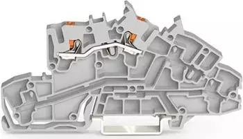 Wago Installationsetagenklemme,mit Dr&uuml;cker,2,5 mm&sup2;,grau 50 St&uuml;ck (2203-7650)