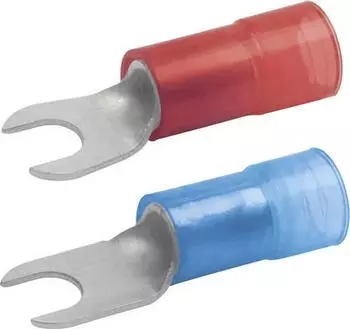 Klauke Isolierter Quetschkabelschuh zur Z&auml;hlerverdrahtung Cu Gabelform 16mm&sup2; blau (653C6)