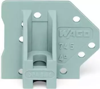 Wago Abschlussplatte mit Flansch grau (745-140)