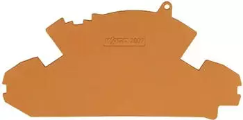 Wago Abschlussplatte 1,5 mm dick mit Plombierm&ouml;glichkeit orange (2007-8894)