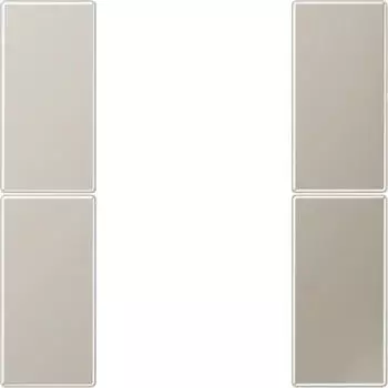 Jung Tastensatz 2fach, F50, Serie LS, Edelstahl (ES 2502 TSA)