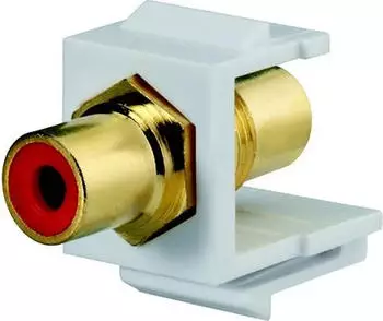 Rutenbeck Cinch-Keystone, Buchse/Buchse, f&uuml;r Montageadapter KMK-MA Up und andere Keystone-Aufnahmen, reinwei&szlig; (17000604)