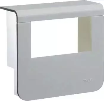 Hager Ger&auml;tetr&auml;ger-Oberteil mit seitlichen Spiegelfl&auml;chen SL 20x55mm Dekor Aluminium (SL20055932D1)