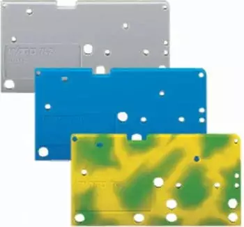 Wago Abschlussplatte anrastbar 1,5 mm dick gr&uuml;n-gelb (742-850)