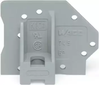 Wago Abschlussplatte mit Flansch grau (745-340)