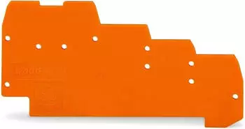 Wago Abschluss- und Zwischenplatte 1 mm dick f&uuml;r Vierstockklemmen orange (270-322)