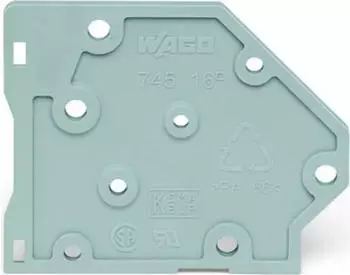Wago Abschlussplatte anrastbar lichtgrau (745-500/000-009)