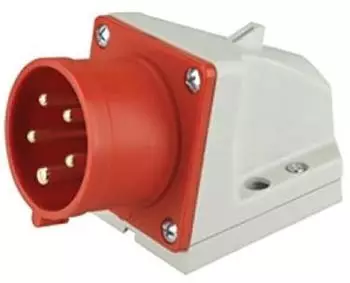 PCE CEE-Wandger&auml;tstecker 16A, 5 polig, Aufputzmontage, IP 44 (47406L)