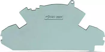 Wago Abschlussplatte 1,5 mm dick mit Plombierm&ouml;glichkeit grau (2007-8893)