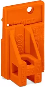 Wago Abschlussplatte anrastbar 1,5 mm dick mit Befestigungsflansch orange (741-916)