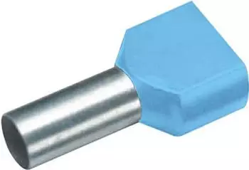Vogt Zwillings-Aderendh&uuml;lse 0.75 mm&sup2; Teilisoliert Blau 100 St&uuml;ck (470208D)
