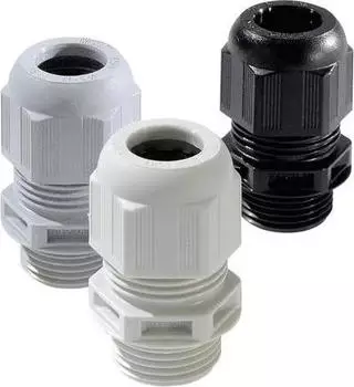 Wiska ESKV-L 40 LG Kabelverschraubung, Kunststoff, M40, RAL 7035 mit langem Anschlussgewinde (10066395)