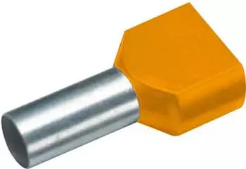 Vogt Zwillings-Aderendh&uuml;lse 0.5 mm&sup2; Teilisoliert Orange 100 St&uuml;ck (460108D)
