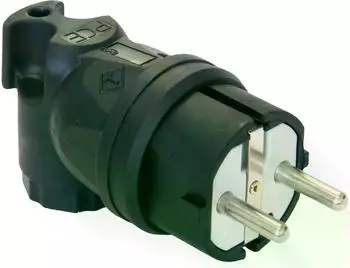 PCE Schutzkontaktwinkelstecker Vollgummi nat IP44 (05812-s)