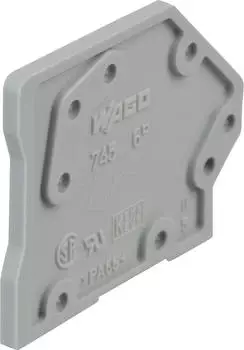 Wago Abschlussplatte anrastbar 1,6 mm dick grau (745-300)