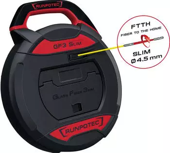 Runpotec GF3 SLIM Kabeleinziehger&auml;t ohne Meterz&auml;hler, Glasfaserstab &Oslash; 3 mm (10210)