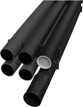 Fr&auml;nkische Kabuflex S 175/3m mit Muffe 75mm 149mm schwarz (19021175)