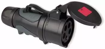 PCE CEE-Kupplung 16A 5p 6h IP54 schwarz GRIP TT (2153-6ttx)