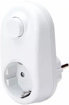 Kopp Schutzkontakt-Zwischenstecker, Dimmfunktion, erh&ouml;hter Ber&uuml;hrungsschutz, arktiswei&szlig; (470172081)
