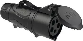 PCE CEE-Kupplung 16A 5p 6h IP54 schwarz GRIP (2153-6x)