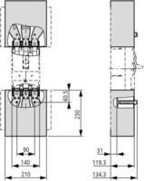 EATON NZM3-XKSAV Abdeckung 3p 119858 f.Anschlussverbreiterung 119858