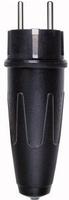 Merten Schwerer Vollgummi-SCHUKO- 123551 Stecker schwarz Install.Baumaterial