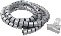 Logilink - Flexibler Kabelschlauch Mit Montagehilfe, 2,5 M, Grau