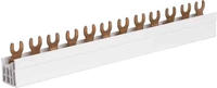 Hager KDN380B Phasenschiene 3P 80A 16qmm 57 Einh.Gabelanschluss isoliert grau