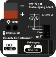 Busch-Jaeger 62721-WL, Busch-Jaeger 62721-WL Bedienelement flex, 2-fach, mit