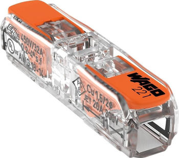 Wago 221-2411 Durchgangsverbinder max. 4 mm&sup2; 2 Leiter (60 Stk)