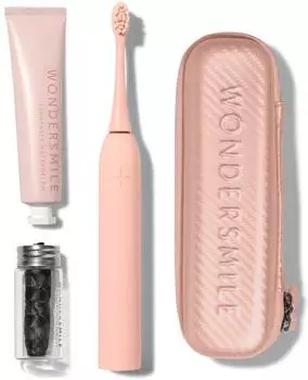 Wondersmile Pro Sonic Toothbrush Travel Care Bundle Atomic Rose
