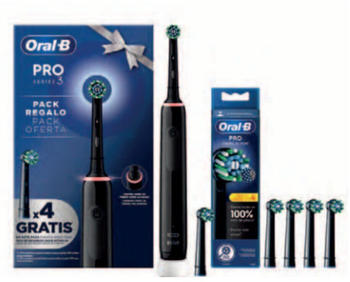 Oral-B Pro 3 3000 Cross Action black + 4 Heads