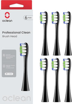 Oclean Professional Clean Brush Head schwarz (6 Stk.)