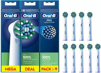 Oral-B Pro CrossAction Replacement Toothbrush (9 pcs)