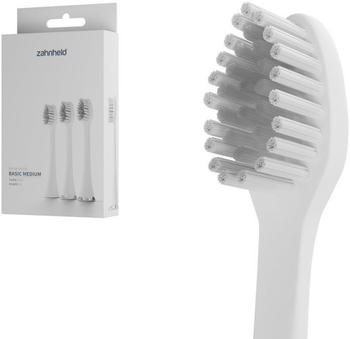 Zahnheld Aufsteckb&uuml;rsten Basic Medium wei&szlig; (3 Stk.)
