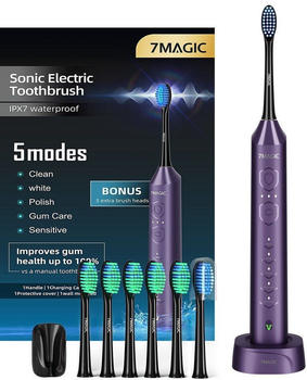 7Magic D36 Elektrische Schallzahnbürste lila