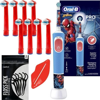 Oral-B Pro Kids 3+ Spiderman ohne Etui + 8 Ersatzaufs&auml;tze