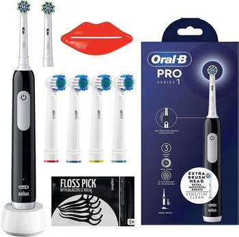 Oral-B Pro Series 1 black + Ersatzaufs&auml;tze 4 Stk.