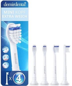 Demirdental Mini Kopf Extra Weich Ersatzbürsten (4 Stk.)