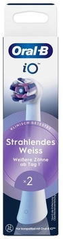 Oral-B iO Strahlendes Weiss Aufsteckbürsten weiß 2 Stk. – Spezialisierte Borstenanordnung gegen bakterielle Ablagerungen