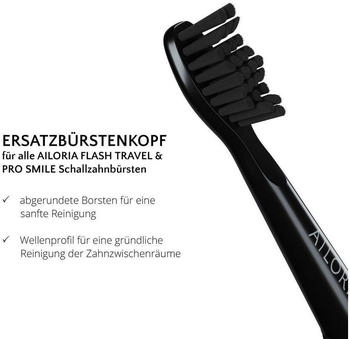 Ailoria Flash Travel Ersatzbürstenköpfe 6 Stk. – Optimale Plaqueentfernung für strahlend weiße Zähne