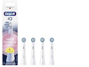 Oral-B iO Sanfte Reinigung Aufsteckbürsten weiß 4 Stk. – Oral-B iO Sanfte Reinigung Aufsteckbürsten weiß 4 Stk für gründliche und schonende Zahnpflege
