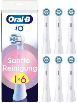 Oral-B iO Sanfte Reinigung Aufsteckbürsten weiß 6 Stk.