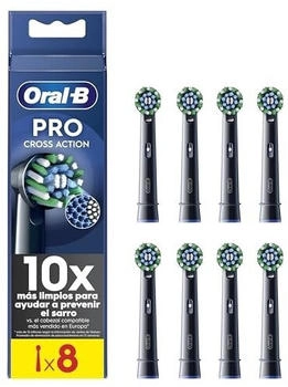 Oral-B Pro CrossAction Toothbrush Heads 8 black