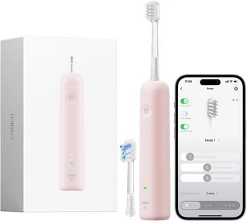 Laifen Wave Spezial Elektrische Zahnb&uuml;rste, Oszillation & Vibration Schallzahnb&uuml;rste f&uuml;r Erwachsene mit App, 2 B&uuml;rstenk&ouml;pfe (Rosa)