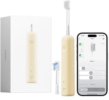 Laifen Wave Spezial Elektrische Zahnb&uuml;rste, Oszillation & Vibration Schallzahnb&uuml;rste f&uuml;r Erwachsene mit App, 2 B&uuml;rstenk&ouml;pfe (Gelb)