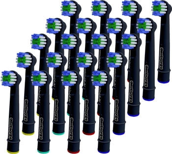 OneBuy24 Aufsteckbürsten schwarz kompatibel mit vielen Oral-B elektrischen Zahnbürsten 20 St Zahnbürste